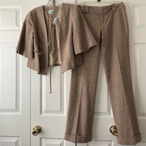 Beth Bowley Unique Tan Suit Set Price tag for $550